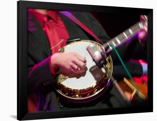 Banjo Player Detail, Grand Ole Opry at Ryman Auditorium, Nashville, Tennessee, USA-Walter Bibikow-Framed Photographic Print