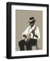 Banjo Player-William Buffett-Framed Art Print