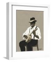 Banjo Player-William Buffett-Framed Art Print