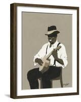 Banjo Player-William Buffett-Framed Art Print