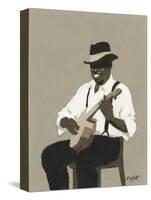 Banjo Player-William Buffett-Stretched Canvas