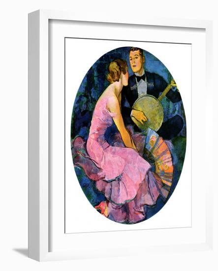"Banjo Serenade,"April 11, 1931-John LaGatta-Framed Giclee Print