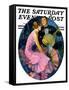 "Banjo Serenade," Saturday Evening Post Cover, April 11, 1931-John LaGatta-Framed Stretched Canvas