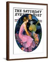 "Banjo Serenade," Saturday Evening Post Cover, April 11, 1931-John LaGatta-Framed Giclee Print