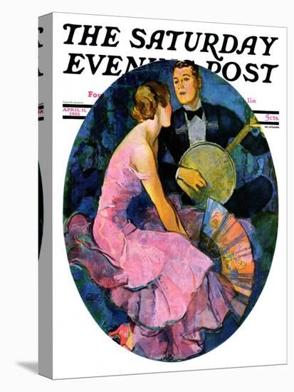 "Banjo Serenade," Saturday Evening Post Cover, April 11, 1931-John LaGatta-Stretched Canvas