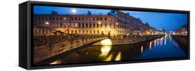 Bank Bridge, Griboedov Canal, Saint Petersburg, Leningrad Oblast, Russia-Panoramic Images-Framed Stretched Canvas