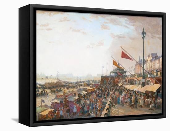 Bank Holiday, Brighton-Charles Cundall-Framed Stretched Canvas