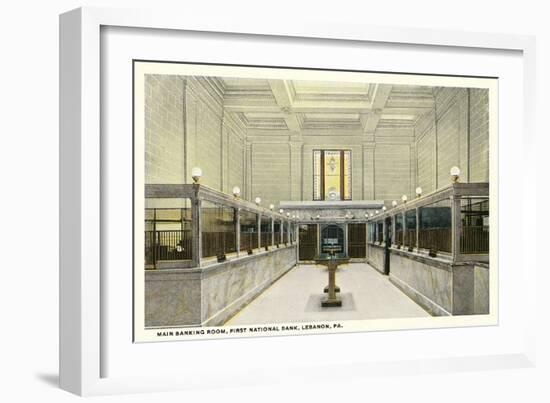 Bank Lobby, Lebanon-null-Framed Art Print