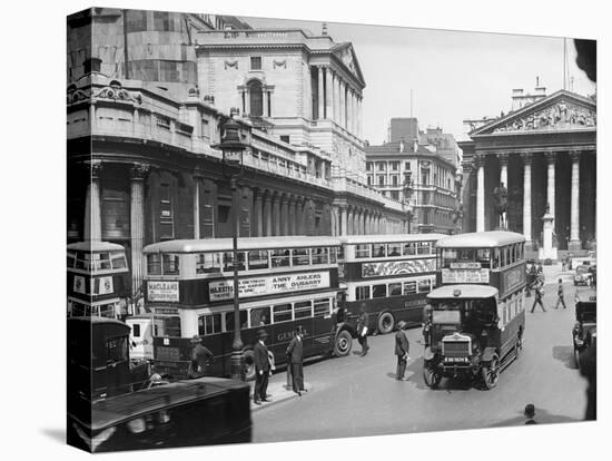 Bank, London 1930S-null-Stretched Canvas
