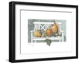 Bank mit Fruchten-Franz Heigl-Framed Art Print