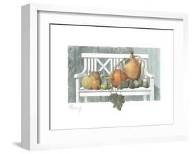 Bank mit Fruchten-Franz Heigl-Framed Art Print