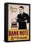 Bank Note 5 Cent Cigar Poster-null-Framed Stretched Canvas