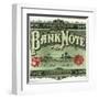 Bank Note Brand Cigar Outer Box Label-Lantern Press-Framed Art Print