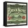 Bank Note Brand Cigar Outer Box Label-Lantern Press-Framed Stretched Canvas