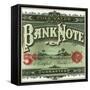 Bank Note Brand Cigar Outer Box Label-Lantern Press-Framed Stretched Canvas