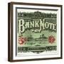 Bank Note Brand Cigar Outer Box Label-Lantern Press-Framed Art Print