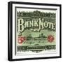 Bank Note Brand Cigar Outer Box Label-Lantern Press-Framed Art Print