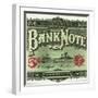 Bank Note Brand Cigar Outer Box Label-Lantern Press-Framed Art Print