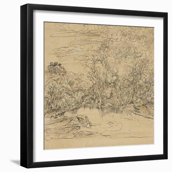 Bank of a Pond-Rodolphe Bresdin-Framed Giclee Print