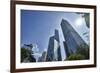 Bank of China Building and Cheung Kong Centre towers in Central, Hong Kong Island's financial distr-Fraser Hall-Framed Photographic Print