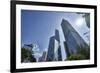 Bank of China Building and Cheung Kong Centre towers in Central, Hong Kong Island's financial distr-Fraser Hall-Framed Photographic Print