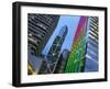 Bank of China Building and Hong Kong Skyline at Dusk, Central Business and Financial District, Hong-Gavin Hellier-Framed Photographic Print