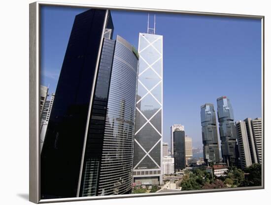 Bank of China Building in Centre, Central, Hong Kong Island, Hong Kong, China-Amanda Hall-Framed Photographic Print