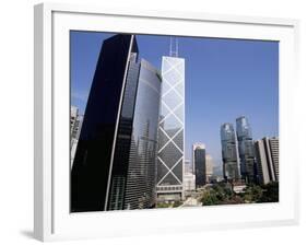 Bank of China Building in Centre, Central, Hong Kong Island, Hong Kong, China-Amanda Hall-Framed Photographic Print