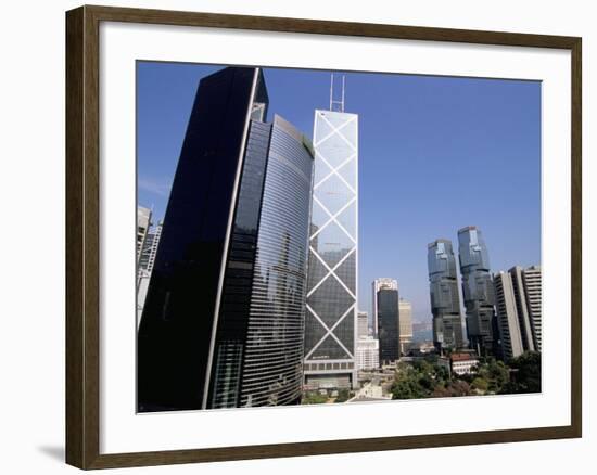 Bank of China Building in Centre, Central, Hong Kong Island, Hong Kong, China-Amanda Hall-Framed Photographic Print