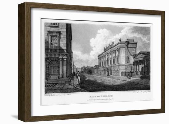Bank of England, City of London, 1805-A Warren-Framed Giclee Print