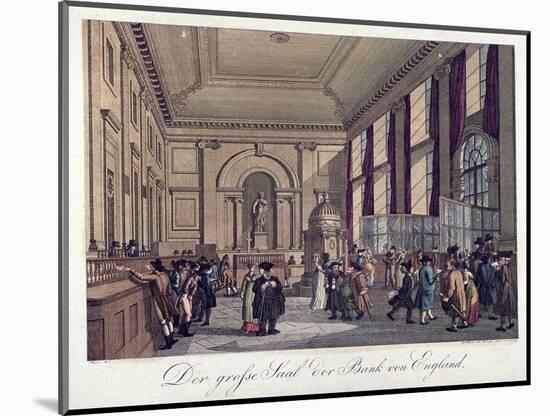 Bank of England, Threadneedle Street, London, 1808-Augustus Charles Pugin-Mounted Giclee Print