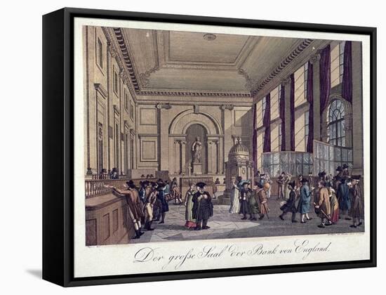 Bank of England, Threadneedle Street, London, 1808-Augustus Charles Pugin-Framed Stretched Canvas