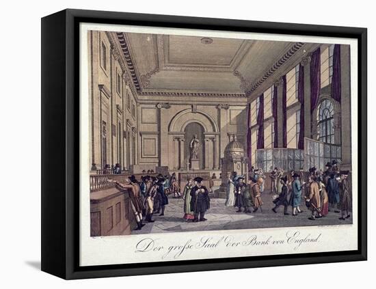 Bank of England, Threadneedle Street, London, 1808-Augustus Charles Pugin-Framed Stretched Canvas