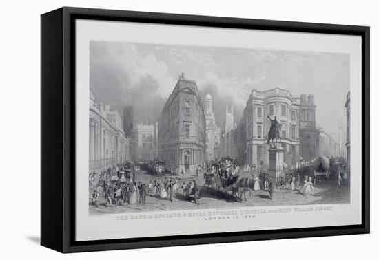 Bank of England, Threadneedle Street, London, (1840)-Henry Wallis-Framed Stretched Canvas