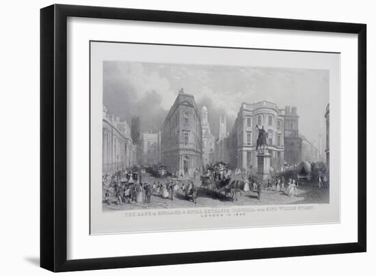 Bank of England, Threadneedle Street, London, (1840)-Henry Wallis-Framed Giclee Print