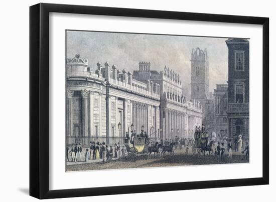 Bank of England, Threadneedle Street, London, C1827-George Shepherd-Framed Giclee Print