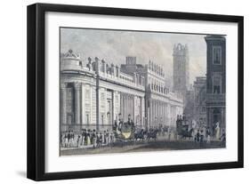 Bank of England, Threadneedle Street, London, C1827-George Shepherd-Framed Giclee Print