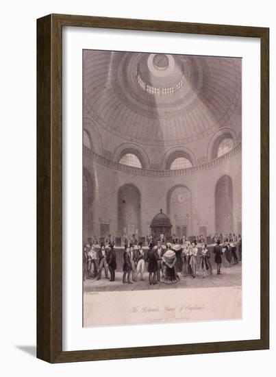 Bank of England, Threadneedle Street, London, C1840-J Shury-Framed Giclee Print