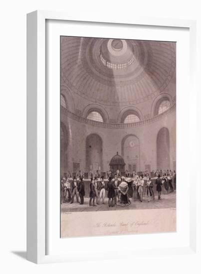 Bank of England, Threadneedle Street, London, C1840-J Shury-Framed Giclee Print