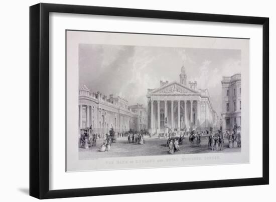 Bank of England, Threadneedle Street, London, C1850-Thomas Abiel Prior-Framed Giclee Print