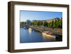 Bank of River Weser, Martinianleger, Bremen, Germany, Europe-Chris Seba-Framed Photographic Print