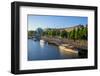 Bank of River Weser, Martinianleger, Bremen, Germany, Europe-Chris Seba-Framed Photographic Print