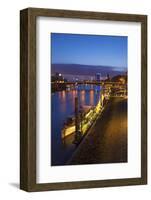 Bank of River Weser, Martinianleger, Bremen, Germany, Europe-Chris Seba-Framed Photographic Print