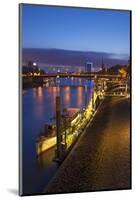 Bank of River Weser, Martinianleger, Bremen, Germany, Europe-Chris Seba-Mounted Photographic Print