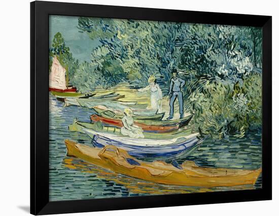 Bank of the Oise at Auvers, 1890 (Oil on Canvas)-Vincent van Gogh-Framed Giclee Print