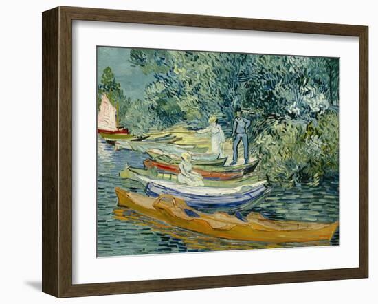 Bank of the Oise at Auvers, 1890 (Oil on Canvas)-Vincent van Gogh-Framed Giclee Print