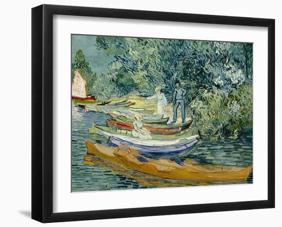 Bank of the Oise at Auvers, 1890 (Oil on Canvas)-Vincent van Gogh-Framed Giclee Print