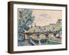 Bank of the Seine Near the Pont Des Arts, with a View of the Louvre-Paul Signac-Framed Giclee Print