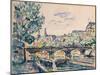 Bank of the Seine Near the Pont Des Arts, with a View of the Louvre-Paul Signac-Mounted Giclee Print