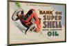 Bank on Super Shell-null-Mounted Art Print